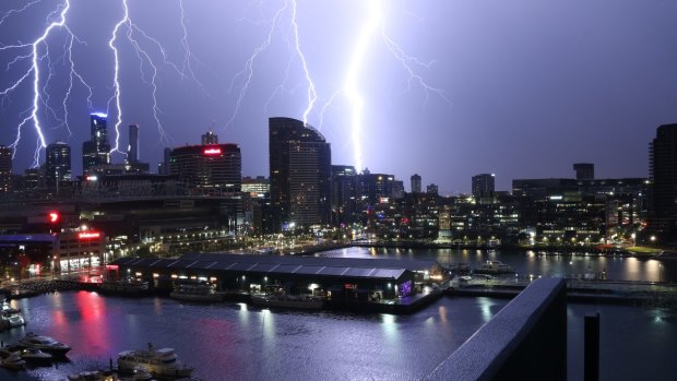Melbourne's unpredictable weather continues with flash floods possible and severe thunderstom warnings for parts of state.