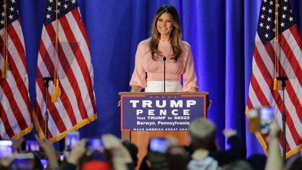 Melania Trump has been by her husband's side on the campaign trail. 
