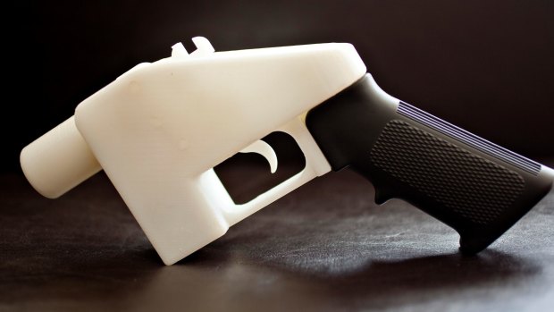 The Liberator, a 3-D printed handgun created by Cody Wilson, on exhibit in London after its acquisition by the Victoria and Albert Museum.