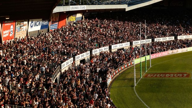 Full house: the first game of the AFLW competition.