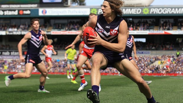 Nat Fyfe in action in last year's Qualifying Final against Sydney.