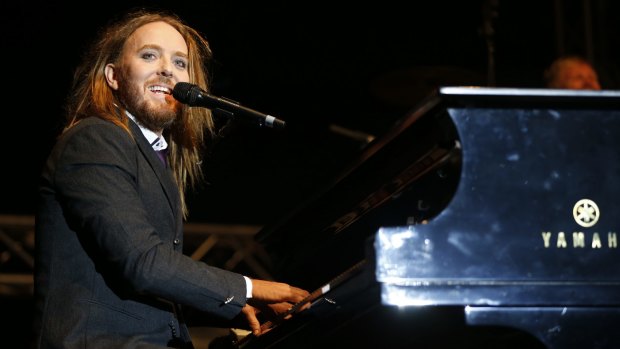 It wasn't a comedy show but there sure were some laughs: Tim Minchin on the steps of the Sydney Opera House.