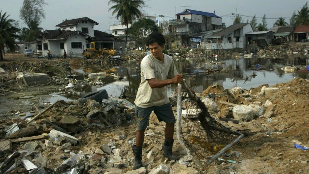 Namkem village north of Khao Lak in Thailand which was destroyed by the tsunami. 