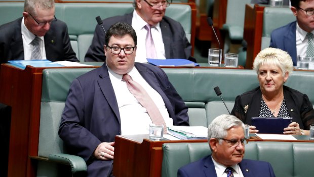 Nationals MP George Christensen during Question Time at Parliament House in Canberra on Wednesday 1 March 2017. fedpol Photo: Alex Ellinghausen