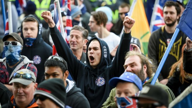 Previous anti-refugee protests in Melbourne have turned violent.