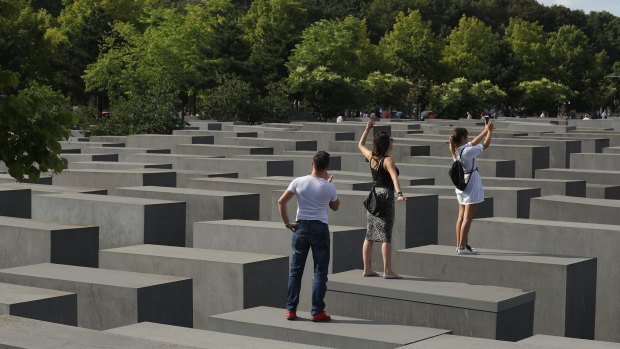 The Memorial to the Murdered Jews of Europe, also called the Holocaust Memorial in Berlin, Germany. 