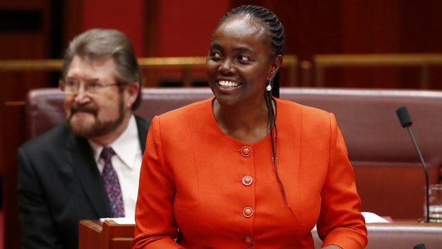 Senator Lucy Gichuhi delivering her first speech in the Senate.