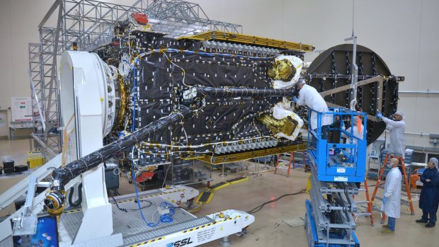 The NBN's 6.4 tonne "Sky Muster" satellite during the construction phase. 