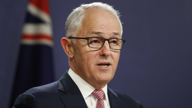 Prime Minister Malcolm Turnbull talks to media during a press conference on Tuesday.