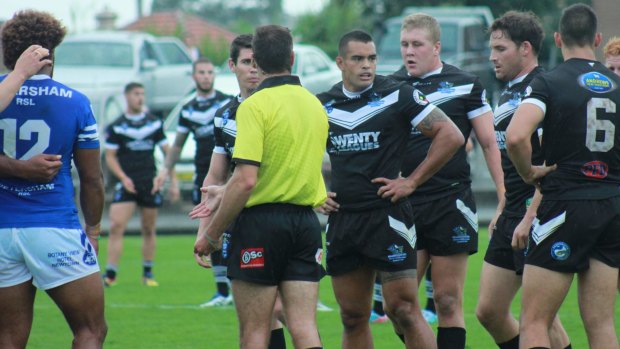 Good to be back: Richie Fa’aoso (centre) was delighted to turn out for Wentworthville on Saturday.