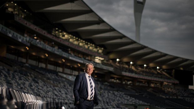 Geelong Cats CEO Brian Cook talks to The Age about the club's off field success, with the ground redevelopment and strong financial position. 