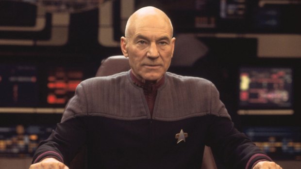 Patrick Stewart as Captain Jean-Luc Picard in the <i>Star Trek: Nemesis</i> film.