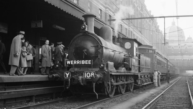 A steam train at Melbourne's Flinders Street Station. But which railway station is Australia's oldest?