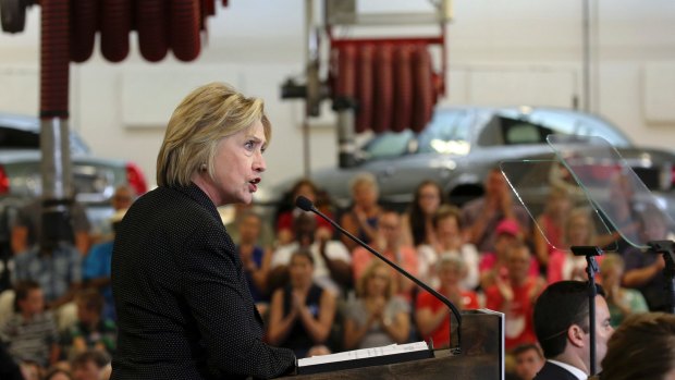 Hillary Clinton speaks about the economy  during an event  in Columbus, Ohio, in June.