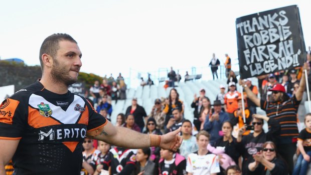 On the outer: Robbie Farah is still a favourite of the Tigers faithful.