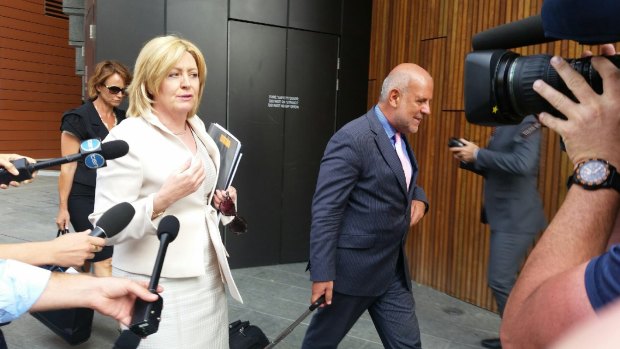 Perth Lord Mayor Lisa Scaffidi outside a recent hearing. 