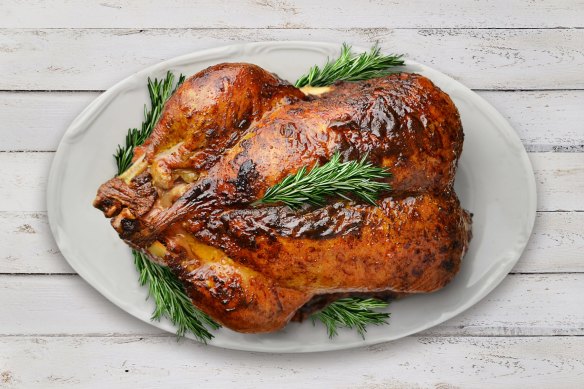 Particular care should be taken to make sure a turkey is cooked properly. 