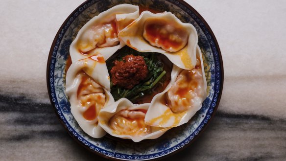 Laksa-filled dumplings at Ho Jiak Town Hall.