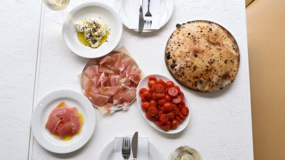 Totti's antipasti with tear-able, shareable puffy bread are central to the menu in Lorne.