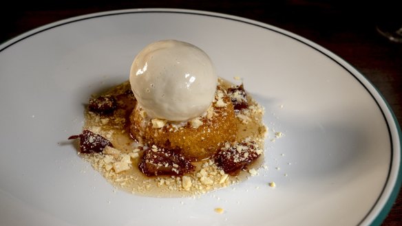 Olive oil cake and chickpea ice-cream.