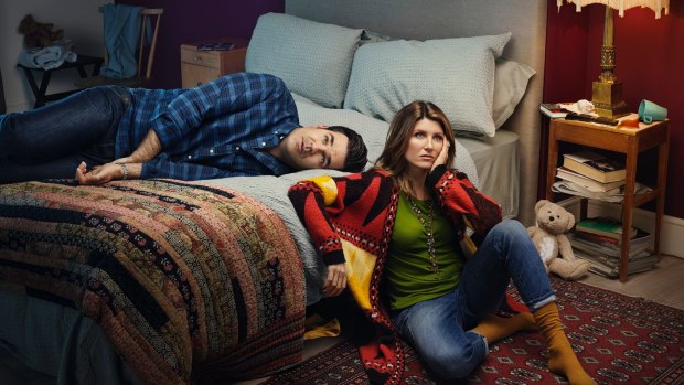 Robe Delaney and Sharon Horgan, writers and stars of bracing family comedy <i>Catastrophe</i>.
