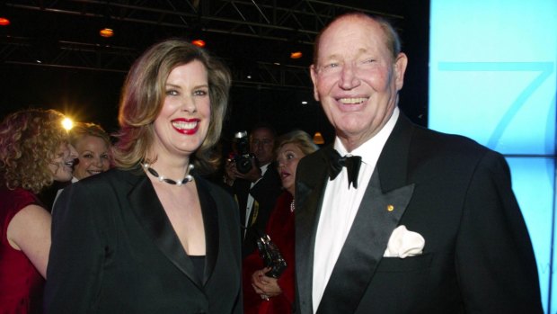 Deborah Thomas and the late Kerry Packer at an Australian Women's Weekly anniversary party.
