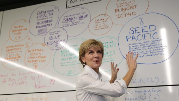 Julie Bishop at InnovationXchange headquarters.