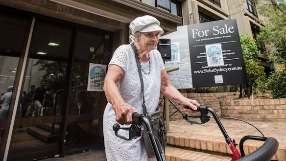 Myra Demetriou prepares to move out of the Sirius building.