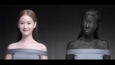 The Snowz ad has caused outrage even in Thailand where skin-whitening products are popular.