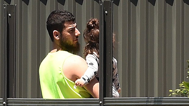 Mehmet Biber in the backyard of his family's home in Merrylands, in a file picture.