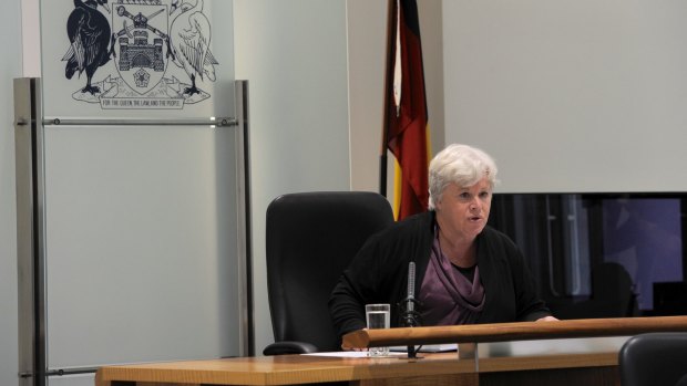ACT Speaker Vicky Dunne, who has refused to appoint Joy Burch as an assistant.