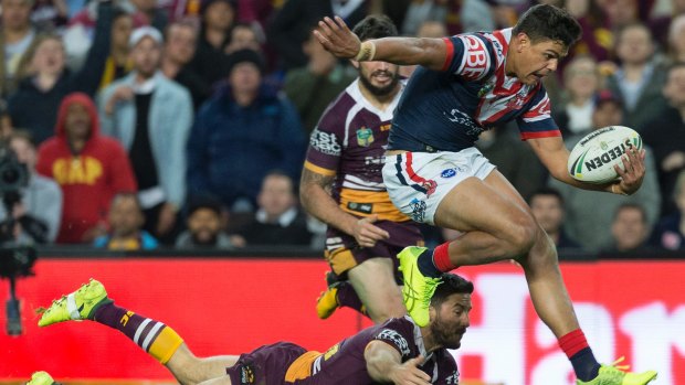 Escape act: Aidan Guerra believes Latrell Mitchell's late individual try is the beginning of the Roosters' run to the grand final.
