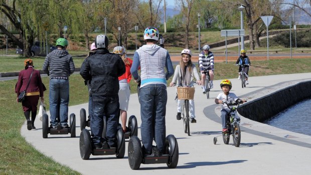 The ACT government will introduce regualtion in 2017 to allow people to ride their own Segways.
