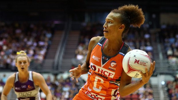Centre of attention: Giants centre Serena Guthrie is one of several English imports taking Super Netball by storm.