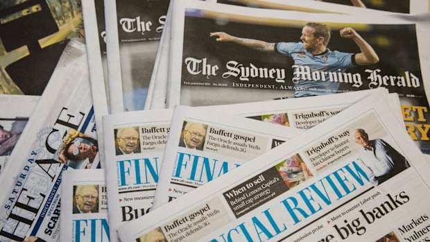 Fairfax Media owns The Sydney Morning Herald, The Age and The Australian Financial Review.