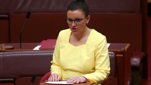 Then PUP senator Jacqui Lambie delivers her maiden speech to the Senate in September.