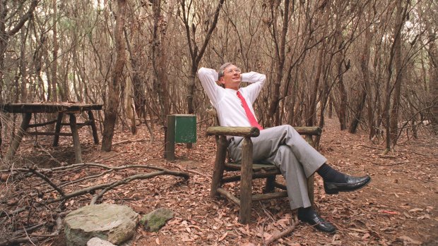 ‘‘We love living here. It’s in the bush’’: Dick Smith at home in 1995, shortly after he sold <i>Australian Geographic</i>.