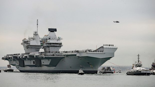 Aircraft carrier HMS Queen Elizabeth.
