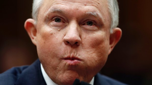 Attorney General Jeff Sessions pauses as he testifies during a House Judiciary Committee hearing on Capitol Hill.