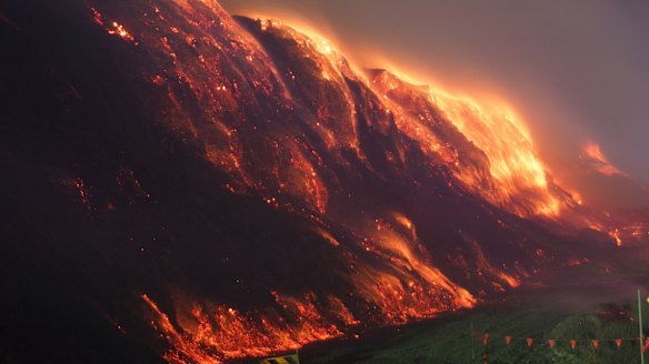 The fire at the Hazelwood plant in 2014.  