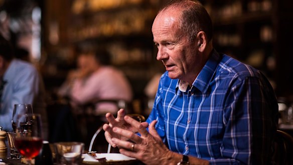 Lindsay Tanner during lunch with Age journalist Jason Steger at Terra Rossa restaurant in the CBD.