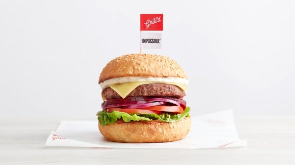 Grill'd's traditional Australian burger made with Impossible Beef is now available nationally for $16.50.