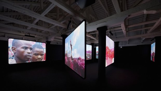 Richard Mosse's video installation The Enclave captures the DRC using military infra-red film.