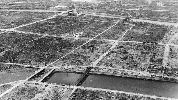 Hiroshima after the Japanese city was hit by an atomic bomb during World War II.