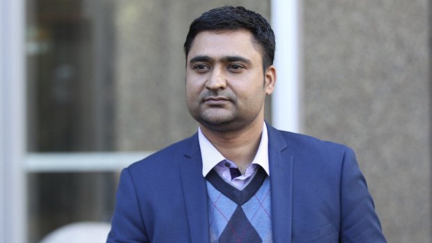 Former chief executive of Unique International College Amarjit Singh outside the NSW Law Courts in Sydney last year. 