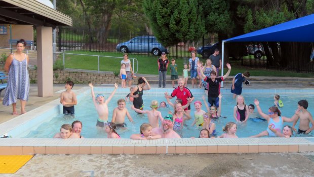 Junior members of the Lawson Amateur Swimming Club in a pool that is threatened with closure at Lawson Swim Centre.
