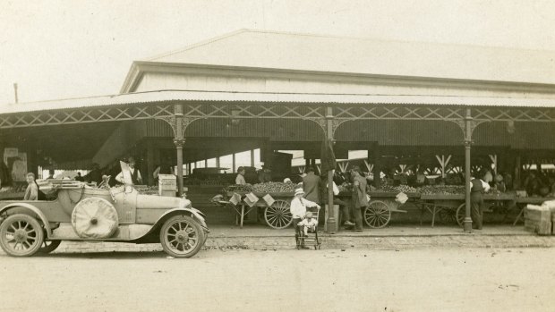 Rough and ready: South Melbourne Market circa the 1920s.