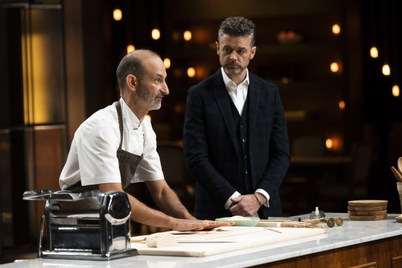 Tipo 00's master pasta maker Andreas Papadakis and Jock Zonfrillo roll with it. 