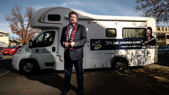 In the driver's seat: Derryn Hinch officially elected to represent Victoria in the Senate.