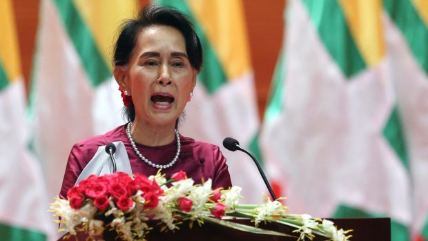 Myanmar's State Counsellor Aung San Suu Kyi delivers a televised speech to the nation on the same day she was due, but declined, to appear at the UN.